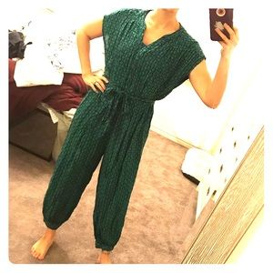 Aqua and Navy romper from Anthropologie size S